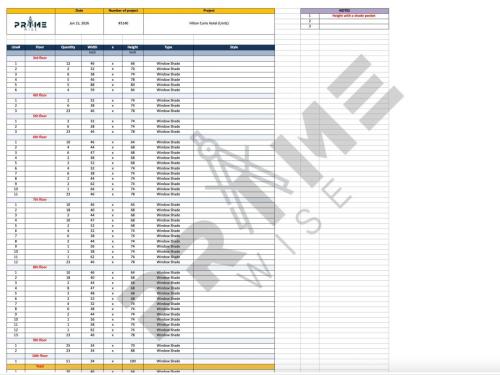 Apartment 1 — Excel Spreadsheet