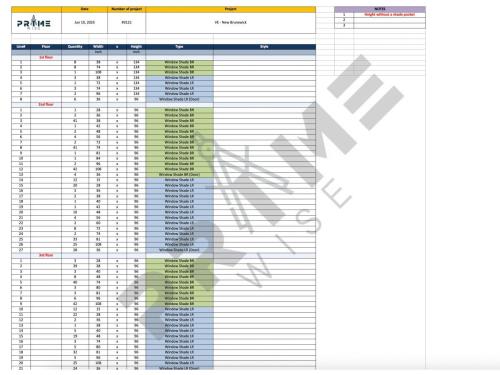 Apartment 2 — Excel Spreadsheet